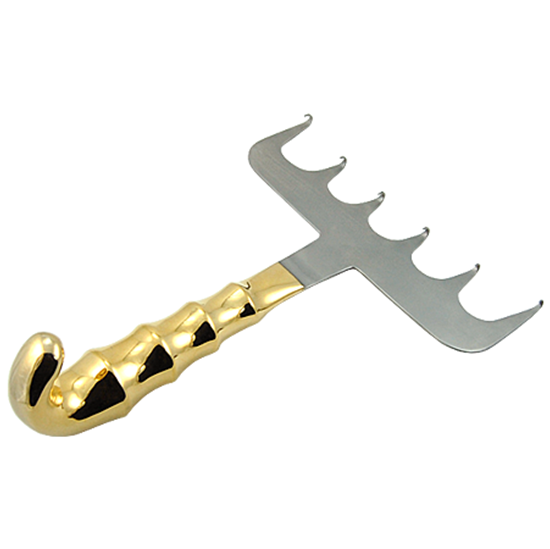 Yancoskie Abdominoplasty Retractor, 6 Sharp In-Line Prongs, Lightweight Design W/ Ergonomic Rib Grip Handle, 152.0 Mm Wide, 7 1/2" (19.1 Cm)